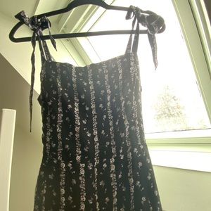 Paige Black and Floral Jumpsuit Size Medium